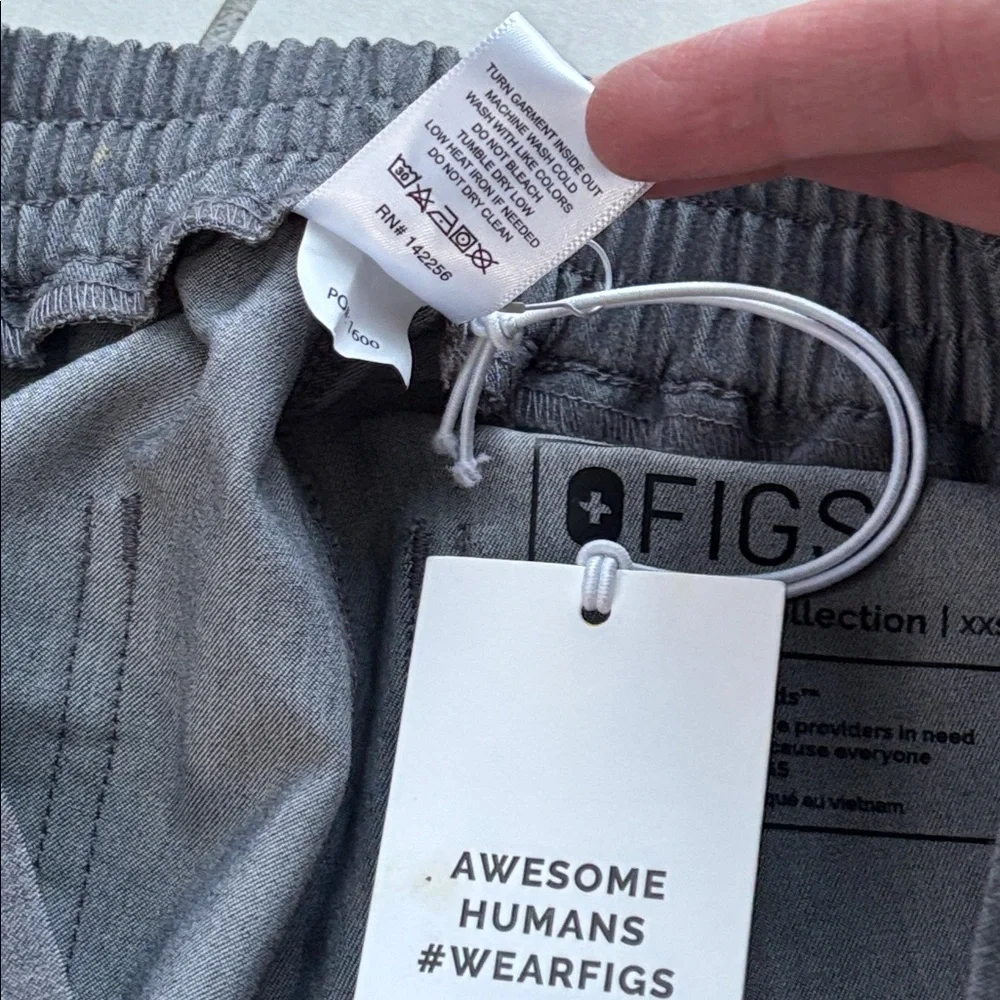 Figs NWT Yola Elastic Waistband Skinny Scrub Pants™ Graphite/Teal XXS/T